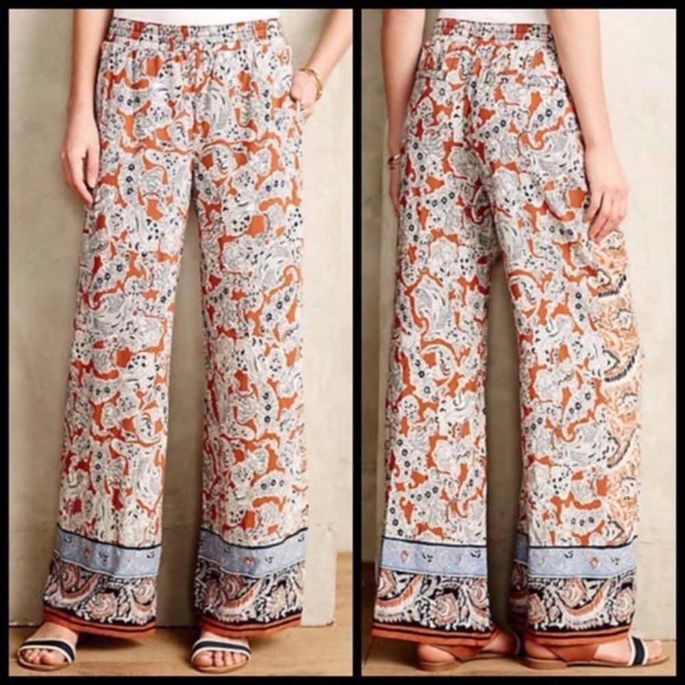 Anthropologie wide leg pants